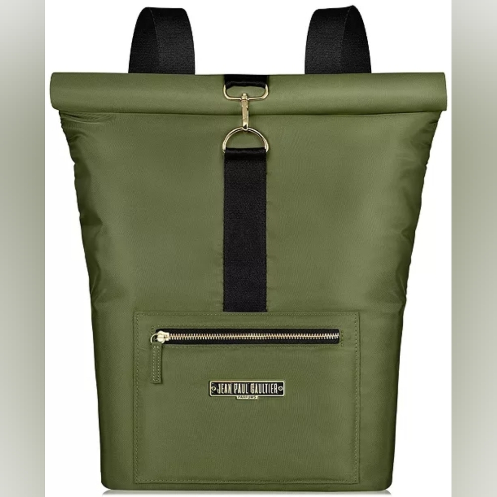 New Jean Paul Gaultier Fragrance Khaki Green Bookbag Backpack